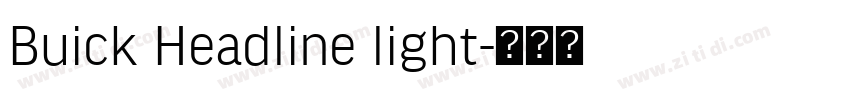 Buick Headline light字体转换